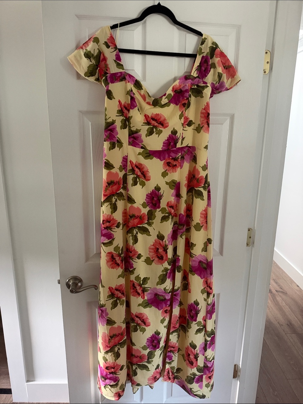 Abercrombie & Fitch Camille Off-The-Shoulder Maxi Dress -XL Tall